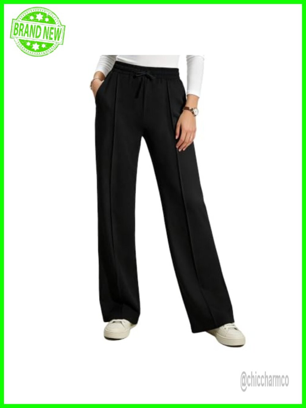 Wide Leg Sweatpants Baggy Palazzo Yoga Pants French Terry Lounge Pants Pockets